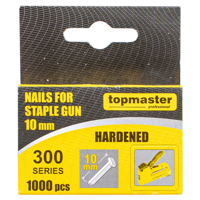 NAILS FOR TAKER TYPE 300 10 MM TOPMASTER 1000 PCS - Скоби и пирони за такери<<<Консумативи за