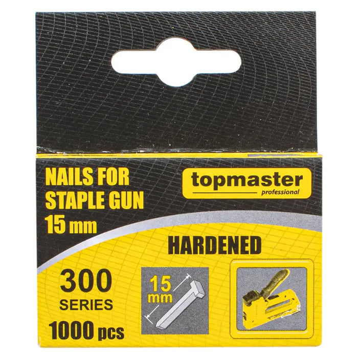 NAILS FOR TAKER TYPE 300 15 MM TOPMASTER 1000 PCS - Скоби и пирони за такери<<<Консумативи за