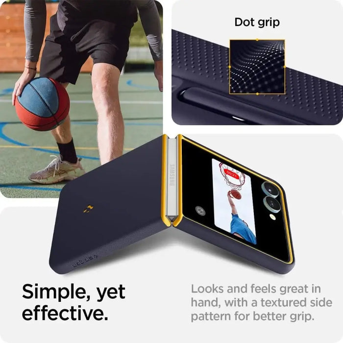 Nano Pop Mag MagSafe Case for Samsung Galaxy Z Flip 7 - Navy Blue and Yellow - Cell phone cases and covers<<<HurtelXML