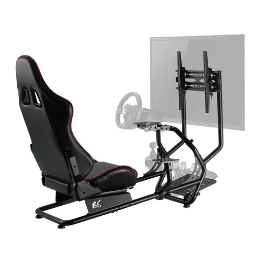 NanoRS RS160 Gaming Chair Racing Simulator Stand 3 in 1 PC Console Gamers Synthetic Leather Cover Steering Wheel Stand