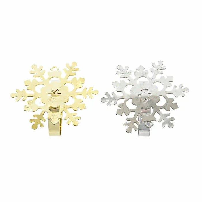 Napkin holder DKD Home Decor Set Metal Snowflakes (5 x 5 x 17 cm) (2 Units) - Декорация и Осветление<<<Дом