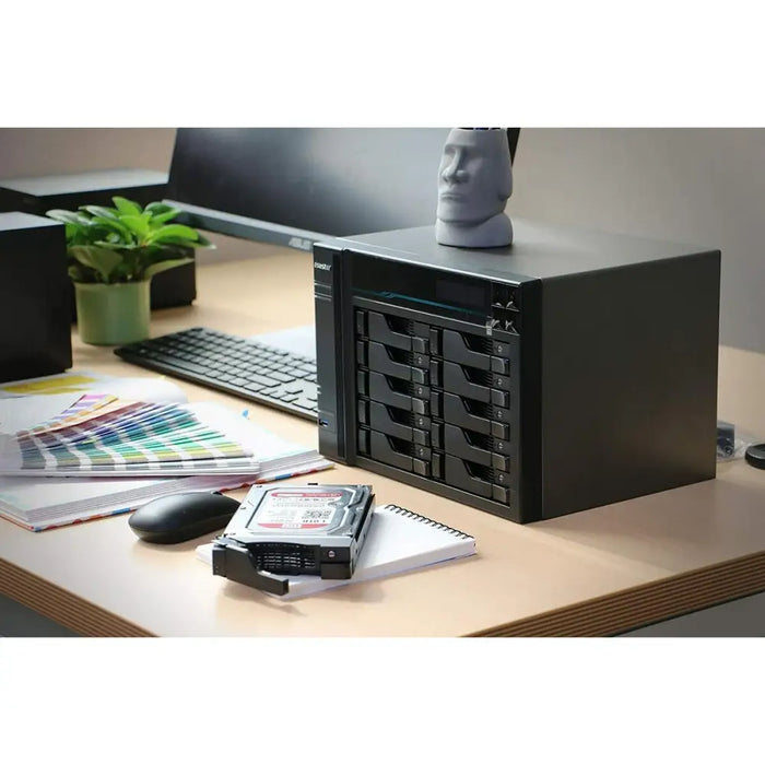 NAS Network Storage Asustor AS6508T Black Intel Atom C3538 - Компютър Мрежи и компоненти<<<Компютри|