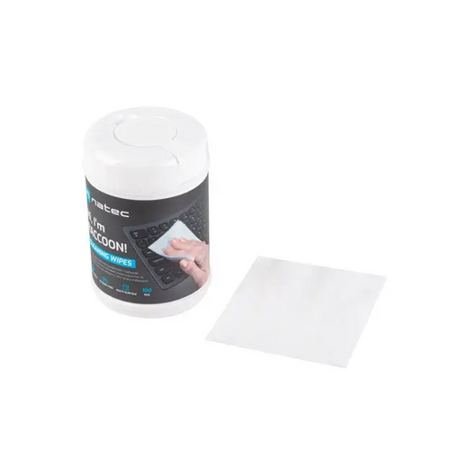 Natec Cleaning Wipes Raccoon 10x10 cm 100-Pack - Аксесоари<<<NATEC компютърна периферия<<<NATEC<<<PolyComp&&&Cleaning