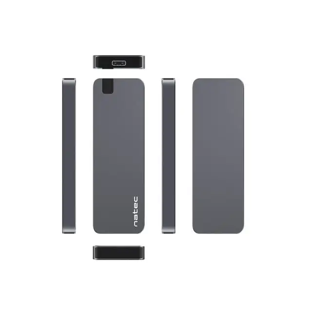 Natec External SSD Enclosure Rhino M.2 NVME USB-C 3.1 GEN 2 Aluminium - Аксесоари<<<NATEC компютърна