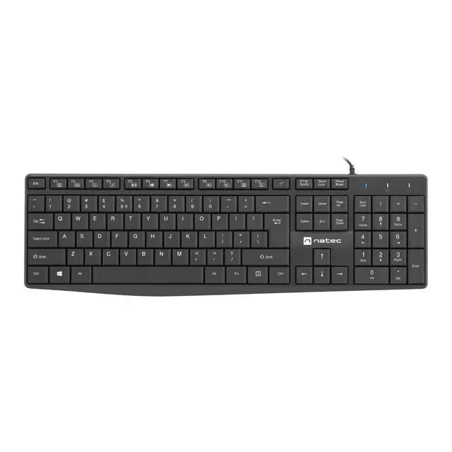 Natec Keyboard Nautilus SLIM US Layout Black - Клавиатури<<<NATEC компютърна