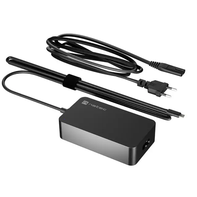 Natec Universal Laptop-Tablet-SP Charger Grayling USB-C 65W - Аксесоари<<<NATEC компютърна периферия<<<NATEC<<<PolyComp