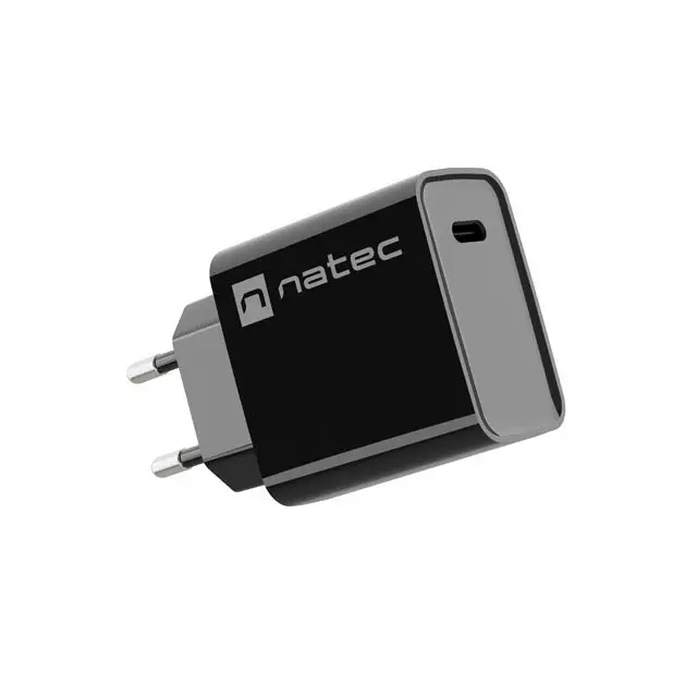 Natec USB Charger Ribera 1X USB-C 20W Black - Аксесоари<<<NATEC компютърна периферия<<<NATEC<<<PolyComp&&&Електроника