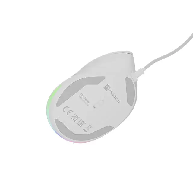 Natec Vertical Mouse Crake 2 Pro 12800DPI Optical White - Мишки<<<NATEC компютърна