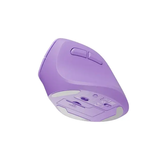 Natec Vertical Mouse Crake 2 Wireless 2400DPI Bluetooth 5.2 + 2.4 GHz Pure Lavender - Мишки<<<NATEC компютърна