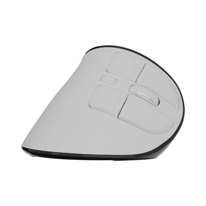 Natec Euphonie Vertical Mouse PRO Wireless  BT 5.0, 4000DPI Silent, Programmable, White