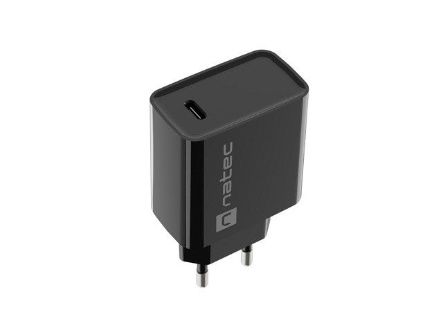 Natec USB Charger Ribera 1X USB-C 20W, Black