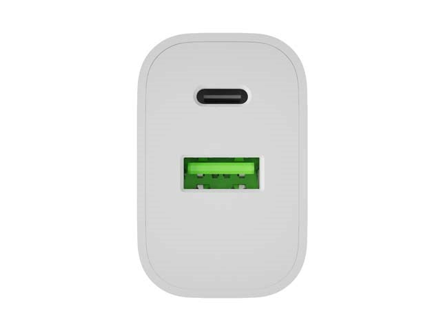 WALL CHARGER NATEC RIBERA 1X USB-A + 1X USB-C 20W WHITE