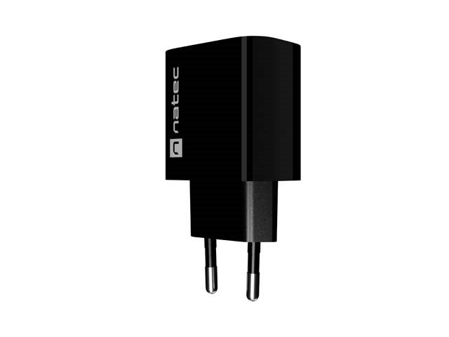 WALL CHARGER NATEC RIBERA 1X USB-A + 1X USB-C 20W BLACK