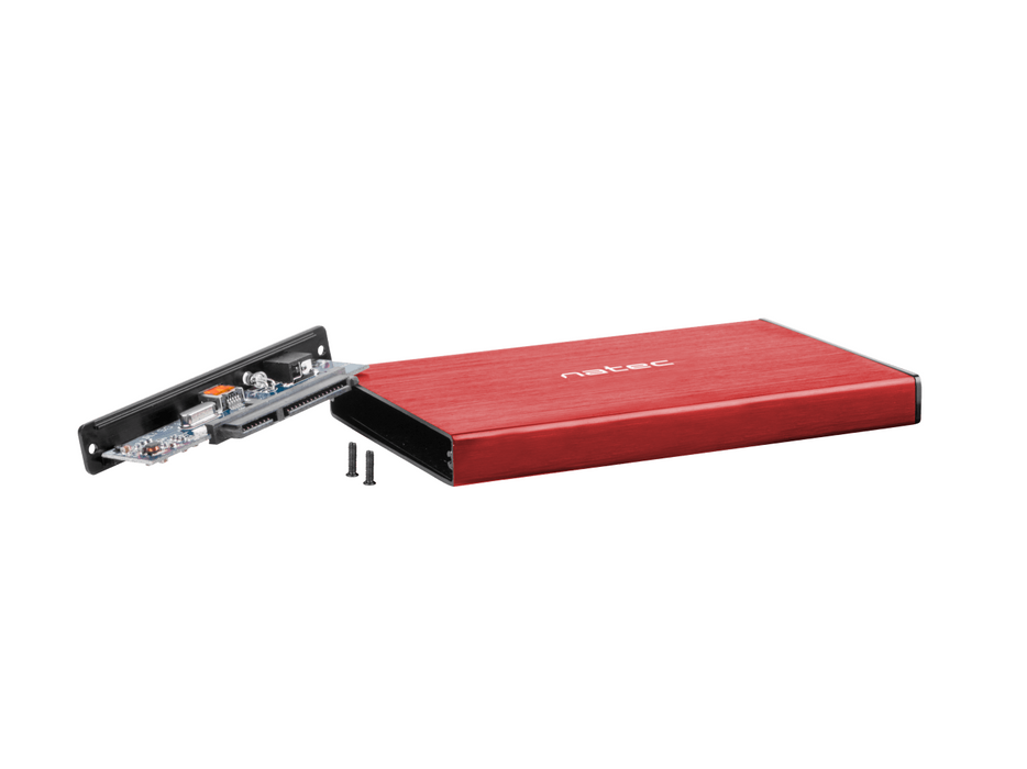 2.5'' hard drive tray, Natec Rhino Go, USB 3.0, red