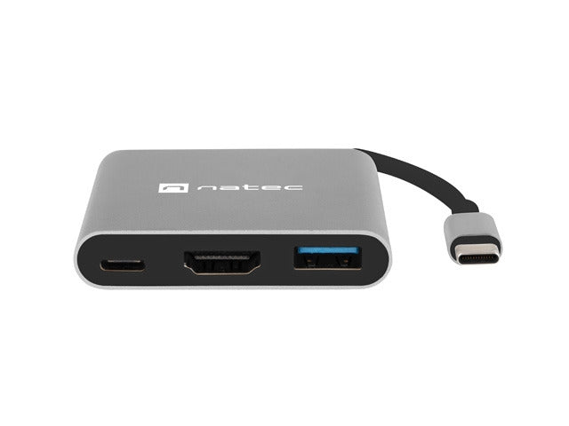 Natec USB-C Multiport Adapter 3 in 1 Fowler MINI USB 3.0, HDMI 4K, USB-C PD