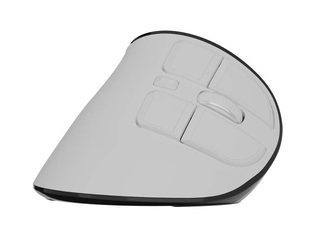 Natec Euphonie Vertical Mouse PRO Wireless  BT 5.0, 4000DPI Silent, Programmable, White