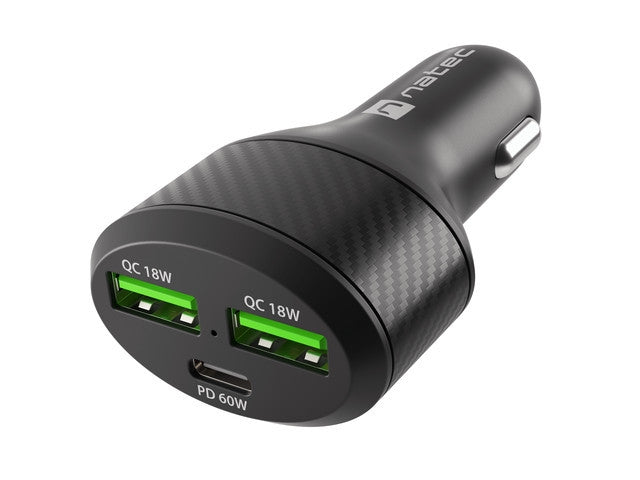 Natec Coney 2xUSB, 1xUSB-C Quick charger 84W Black