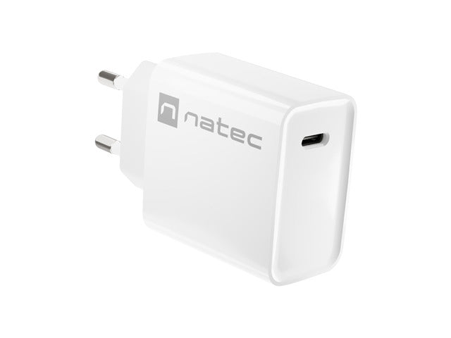 Natec USB Charger Ribera 1X USB-C 20W, White