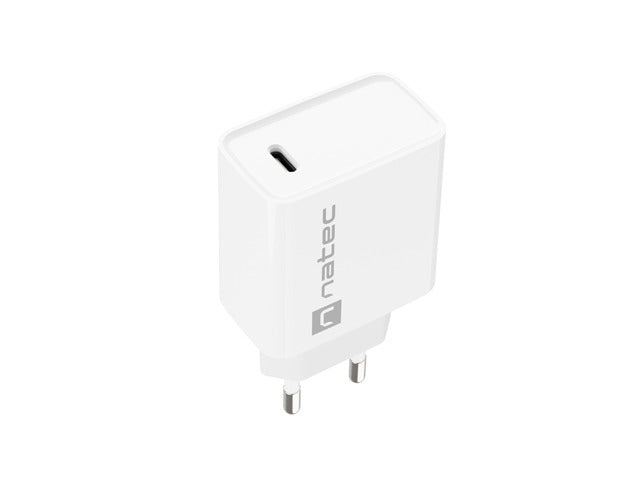 Natec USB Charger Ribera 1X USB-C 20W, White