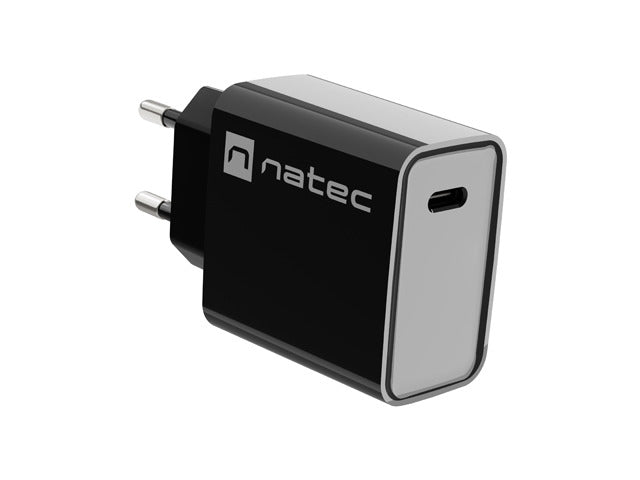 Natec USB Charger Ribera 1X USB-C 20W, Black