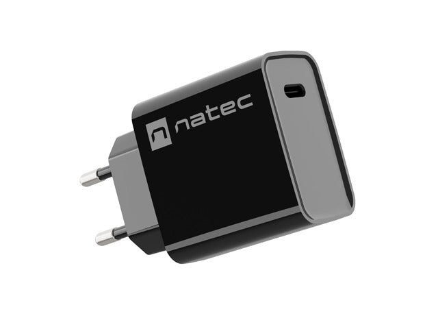 Natec USB Charger Ribera 1X USB-C 20W, Black