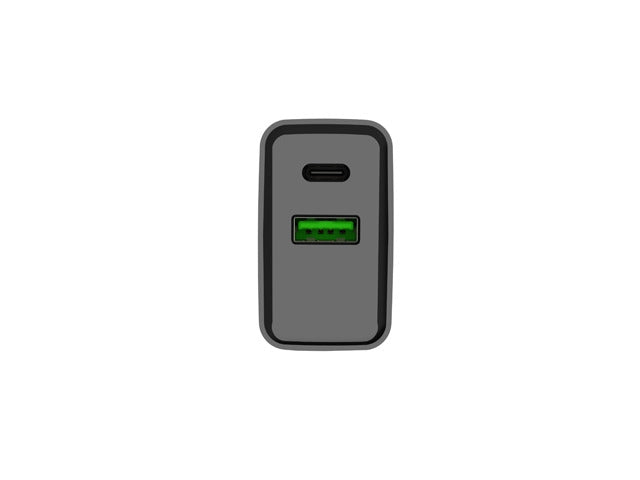 Natec USB Charger Ribera 1X USB-A + 1X USB-C 20W, Black