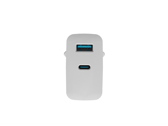 Natec USB Charger  Ribera Gan 1X USB-A + 1X USB-C 45W, White