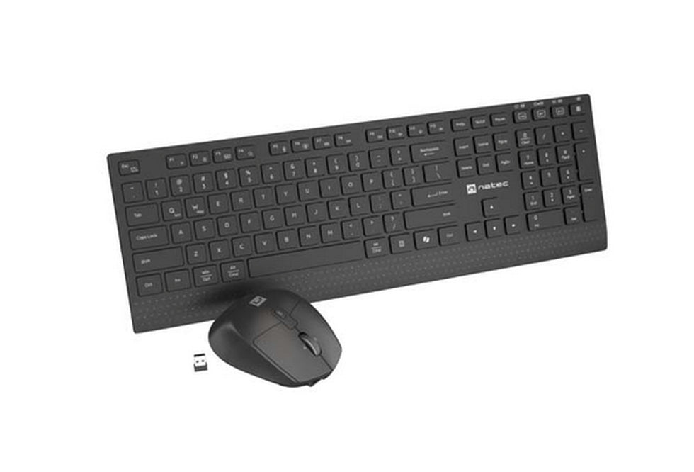 Natec Stingray 2, Set 2 in 1 Keyboard + Mouse Wireless, US Layout