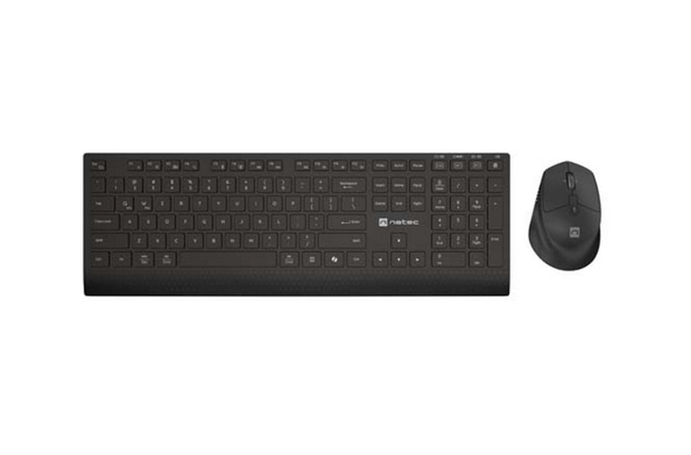 Natec Stingray 2, Set 2 in 1 Keyboard + Mouse Wireless, US Layout