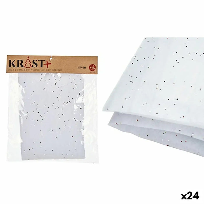 Nativity Scene Accessory Krist+ White Polyester 50 x 0,01 x 50 cm Carpet (24 Units) - Декорация и Осветление<<<Дом