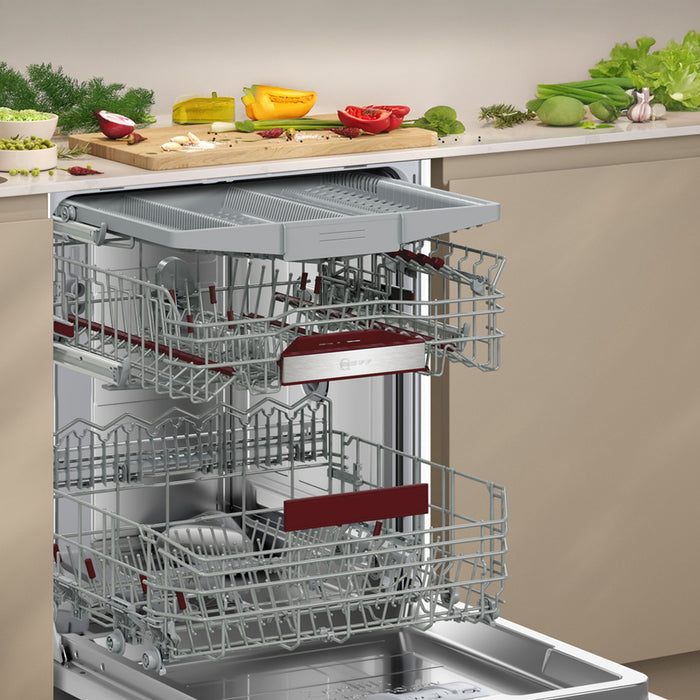 Built-in dishwasher NEFF S157ZCX18E, Zeolith, 60 cm