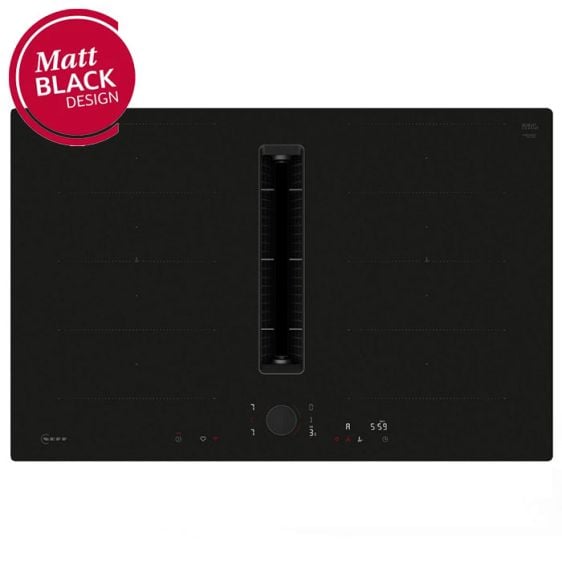Induction hob with built-in ventilation NEFF V68PYX4B0, 80 cm Matt Black Design