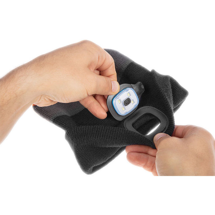 KNITTED HAT WITH LED FLASHLIGHT NEO 81-631