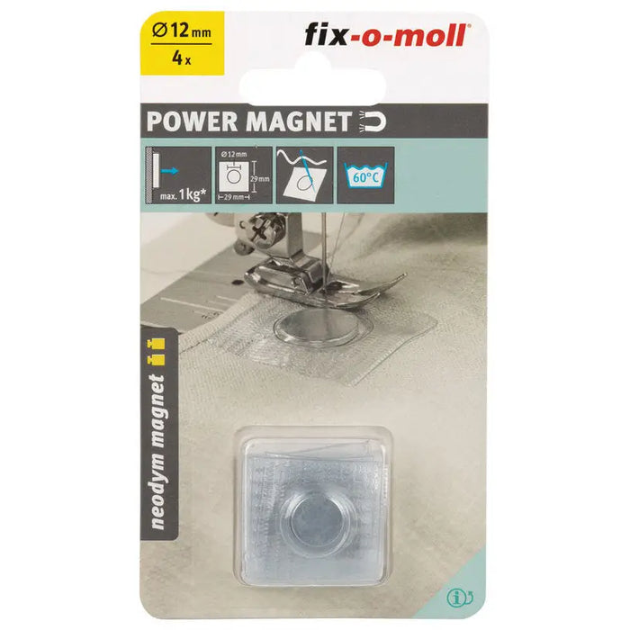 NEODYMIUM SEWING MAGNET 12 MM/2 MM 4 PCS FIX-O-MOLL - Магнитни инструменти и аксесоари<<<Ръчни