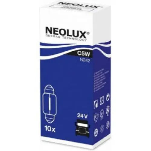 NEOLUX C5W 3200K 24V CARTON BOX 10 PCS - КРУШКИ И СВЕТЛИНИ<<<MaxCar