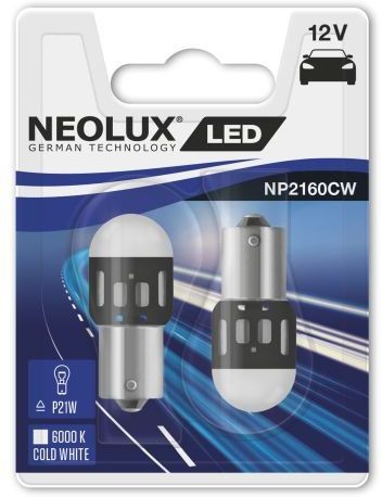 NEOLUX P21W 6000K 1 W 12V BLISTER X2 PCS