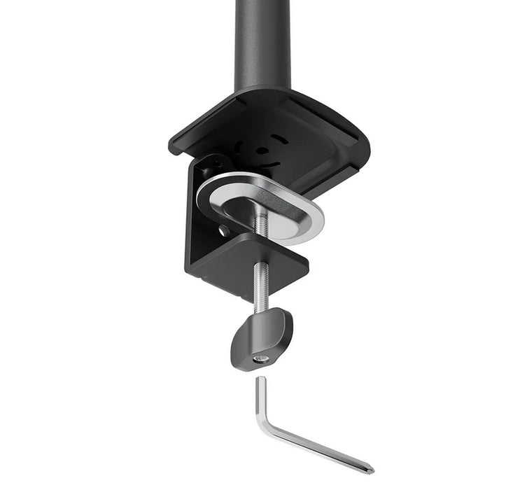 Neomounts Nero Double Flat Screen Desk Mount (phone holder+Quick-fix clamp/grommet)