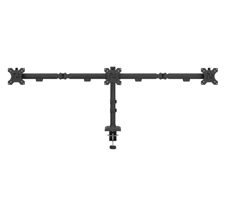 Neomounts Nero Triple Flat Screen Desk Mount (phone holder+Quick-fix clamp/grommet)