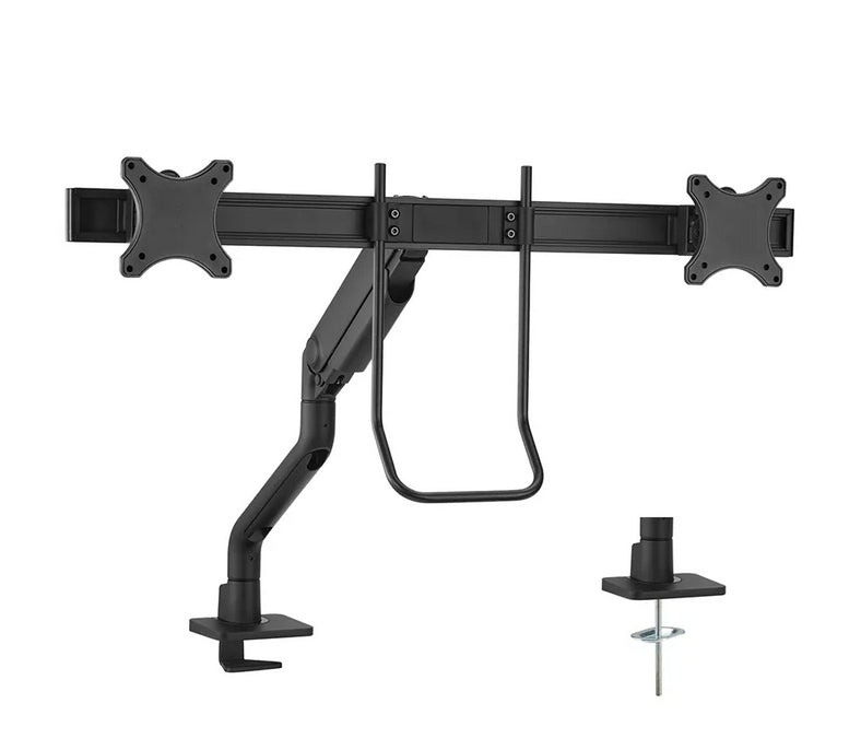 Neomounts Next One Desk Mount, double display crossbar (topfix clamp/grommet)
