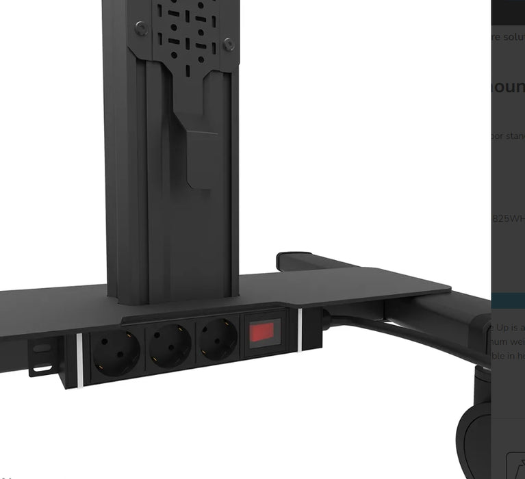 Neomounts Select Mobile Display Floor Stand (37-75") 10 cm. Wheels, Black