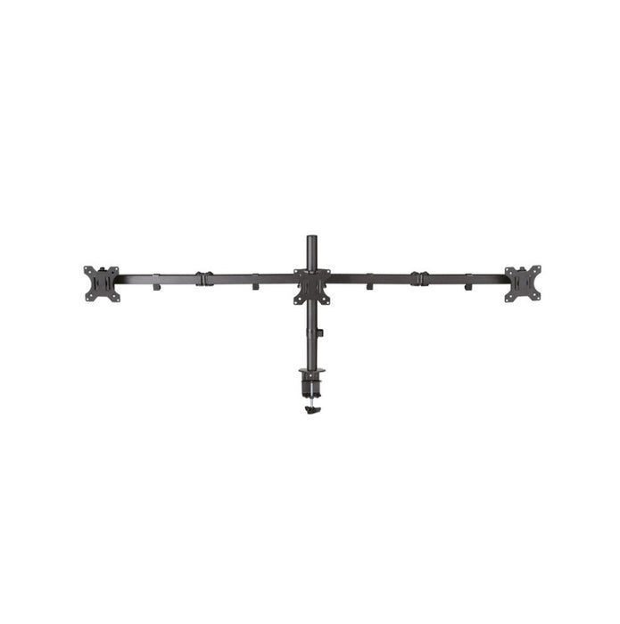 Neomounts Flat Screen Desk Mount (clamp/grommet) for 3 Monitor Screens