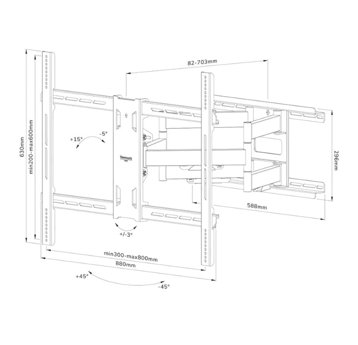 Neomounts Select Screen Wall Mount (full motion, VESA 800x600)