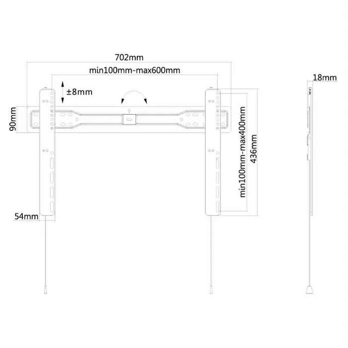 Neomounts Flat Screen Wall Mount (fixed) - Стойки за стена<<<NEOMOUNTS BY NEWSTAR стойки<<<NEOMOUNTS