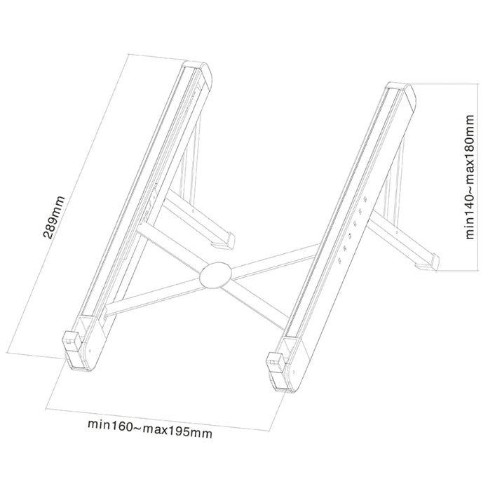Neomounts Foldable Notebook Desk Stand (ergonomic) - Стойки за лаптопи<<<NEOMOUNTS BY NEWSTAR стойки<<<NEOMOUNTS