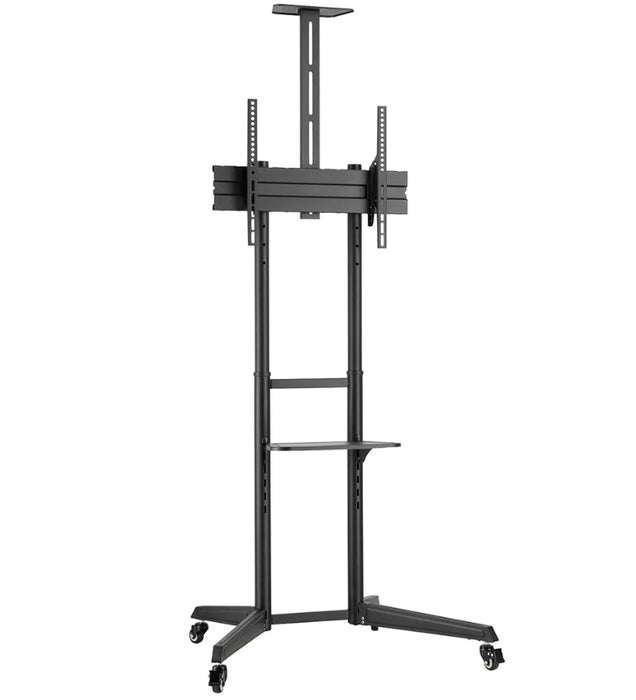 Neomounts Mobile Floor Stand incl. AV- and cam shelf (height adjustable: 128.5-145 cm) - Колички и поставки за екрани