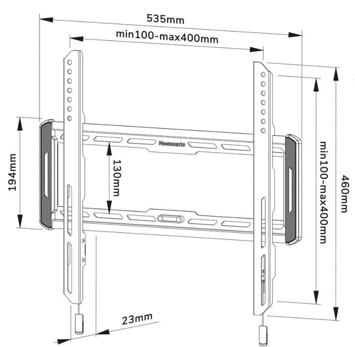 Neomounts Screen Wall Mount (fixed ultra thin VESA 400x400) - Стойки за стена<<<NEOMOUNTS BY NEWSTAR стойки<<<NEOMOUNTS