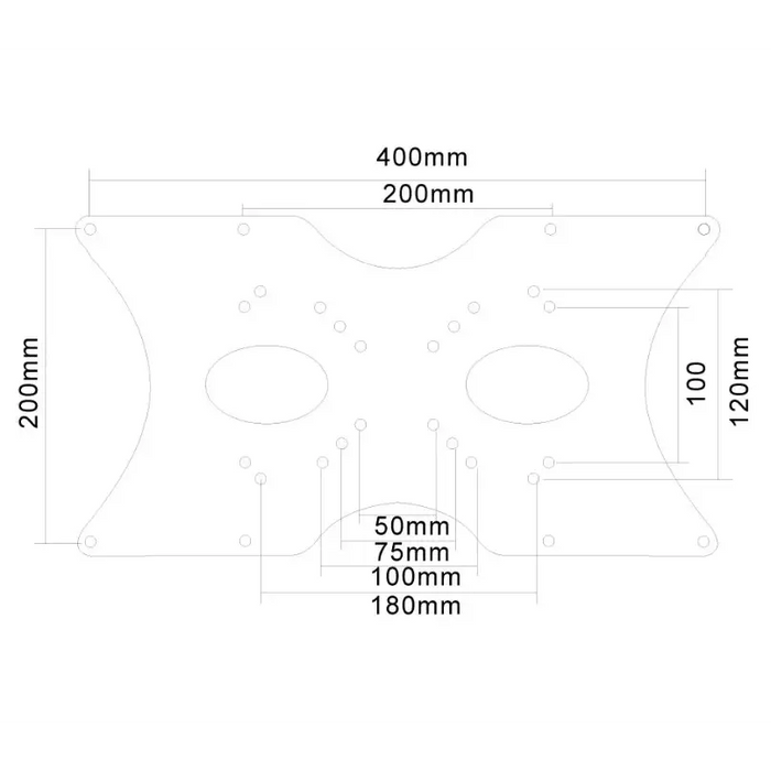 Neomounts VESA Conversion Plate - VESA 75/100 - 200x100 200x200 400x200 - Стойки за стена<<<NEOMOUNTS BY NEWSTAR