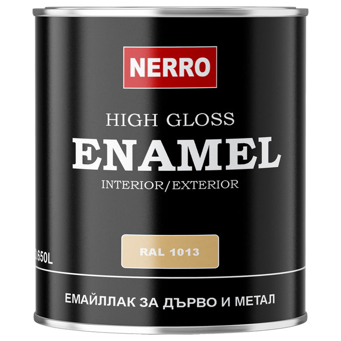 ENAMEL FOR WOOD AND METAL RAL 1013 BEIGE 0.650 L NERRO