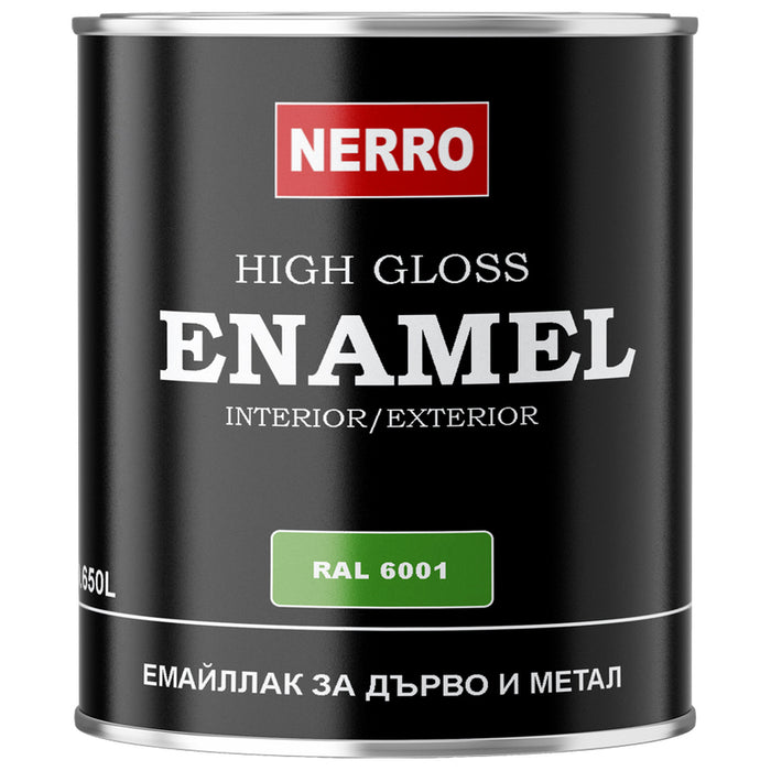 ENAMEL FOR WOOD AND METAL RAL 6001 GREEN 0.650 L NERRO