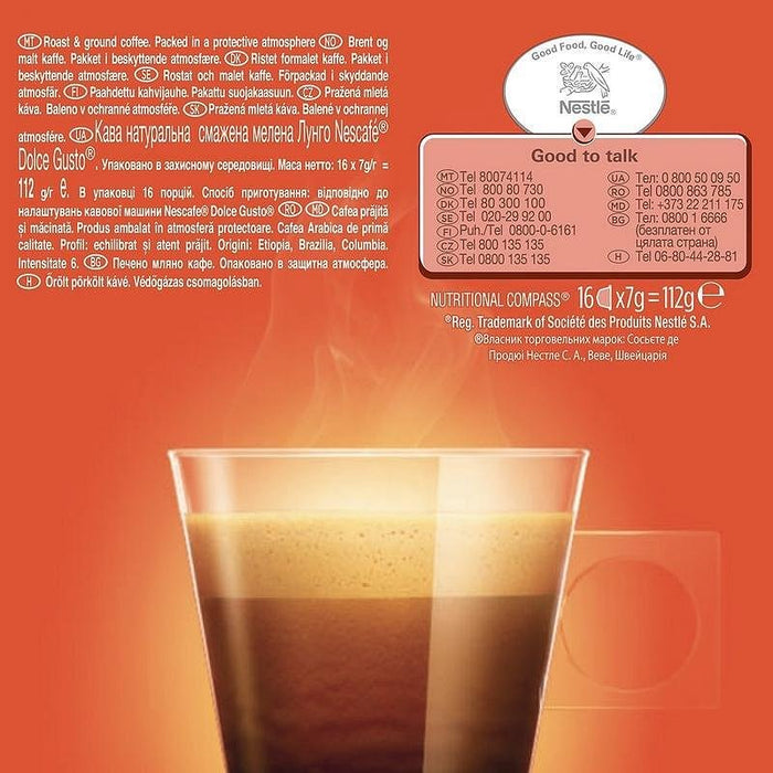 Coffee NESCAFE® Dolce Gusto® CAFFE LUNGO 16 CAPSULES